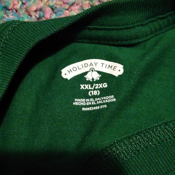 💚 Youth Size XXL (18) Christmas Long Sleeve T-shirt - Picture 3 of 4